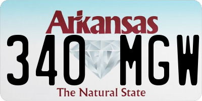 AR license plate 340MGW
