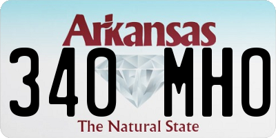 AR license plate 340MHO