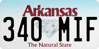 AR license plate 340MIF