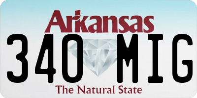 AR license plate 340MIG