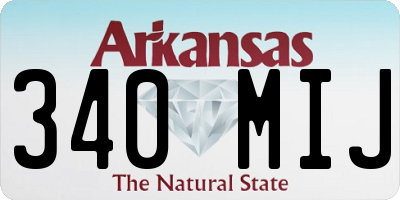 AR license plate 340MIJ