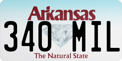 AR license plate 340MIL