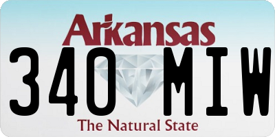 AR license plate 340MIW