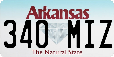 AR license plate 340MIZ