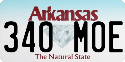 AR license plate 340MOE