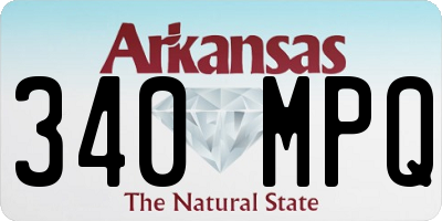 AR license plate 340MPQ