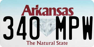 AR license plate 340MPW