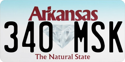 AR license plate 340MSK