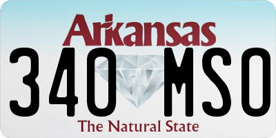 AR license plate 340MSO