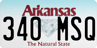 AR license plate 340MSQ