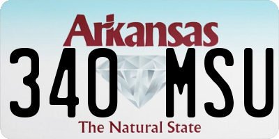 AR license plate 340MSU