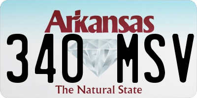 AR license plate 340MSV