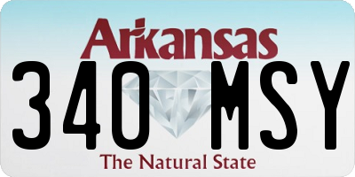 AR license plate 340MSY