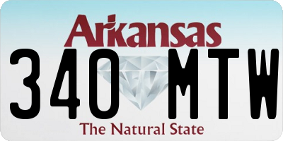 AR license plate 340MTW