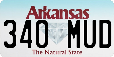 AR license plate 340MUD