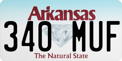 AR license plate 340MUF