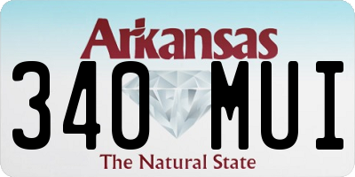 AR license plate 340MUI