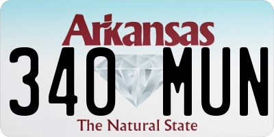 AR license plate 340MUN