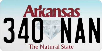 AR license plate 340NAN