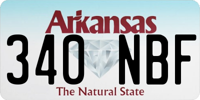 AR license plate 340NBF