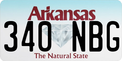 AR license plate 340NBG