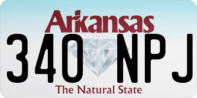 AR license plate 340NPJ