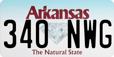 AR license plate 340NWG