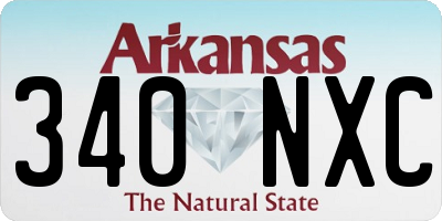AR license plate 340NXC