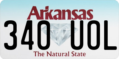 AR license plate 340UOL