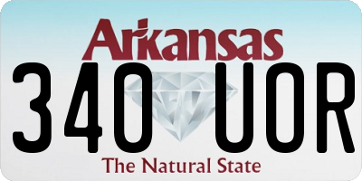 AR license plate 340UOR