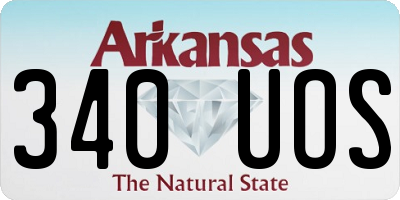 AR license plate 340UOS