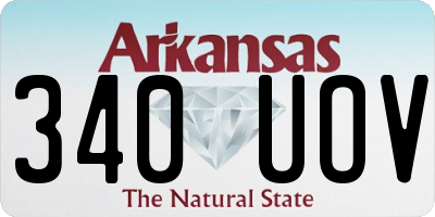 AR license plate 340UOV