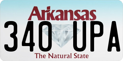 AR license plate 340UPA