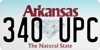 AR license plate 340UPC
