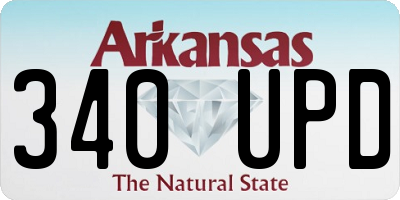 AR license plate 340UPD