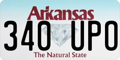 AR license plate 340UPO