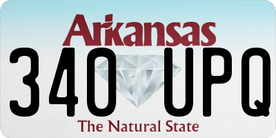 AR license plate 340UPQ