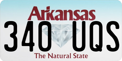 AR license plate 340UQS