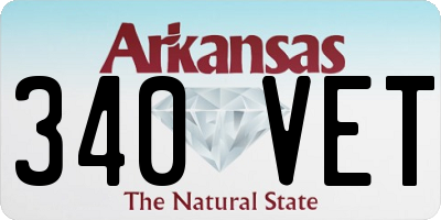 AR license plate 340VET