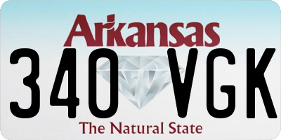 AR license plate 340VGK
