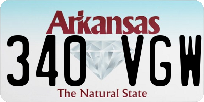 AR license plate 340VGW