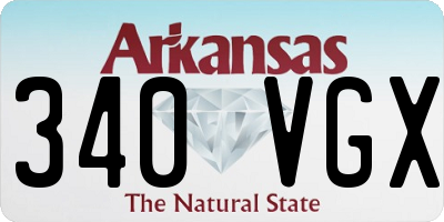 AR license plate 340VGX