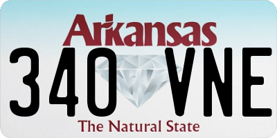 AR license plate 340VNE