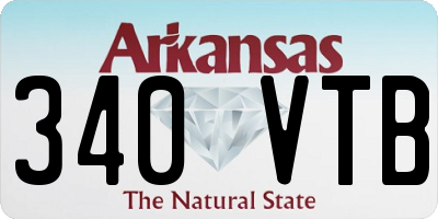 AR license plate 340VTB