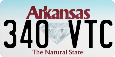 AR license plate 340VTC