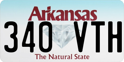 AR license plate 340VTH