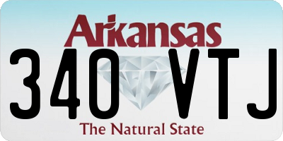 AR license plate 340VTJ