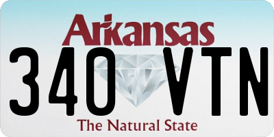 AR license plate 340VTN