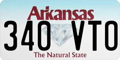 AR license plate 340VTO