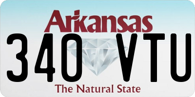 AR license plate 340VTU
